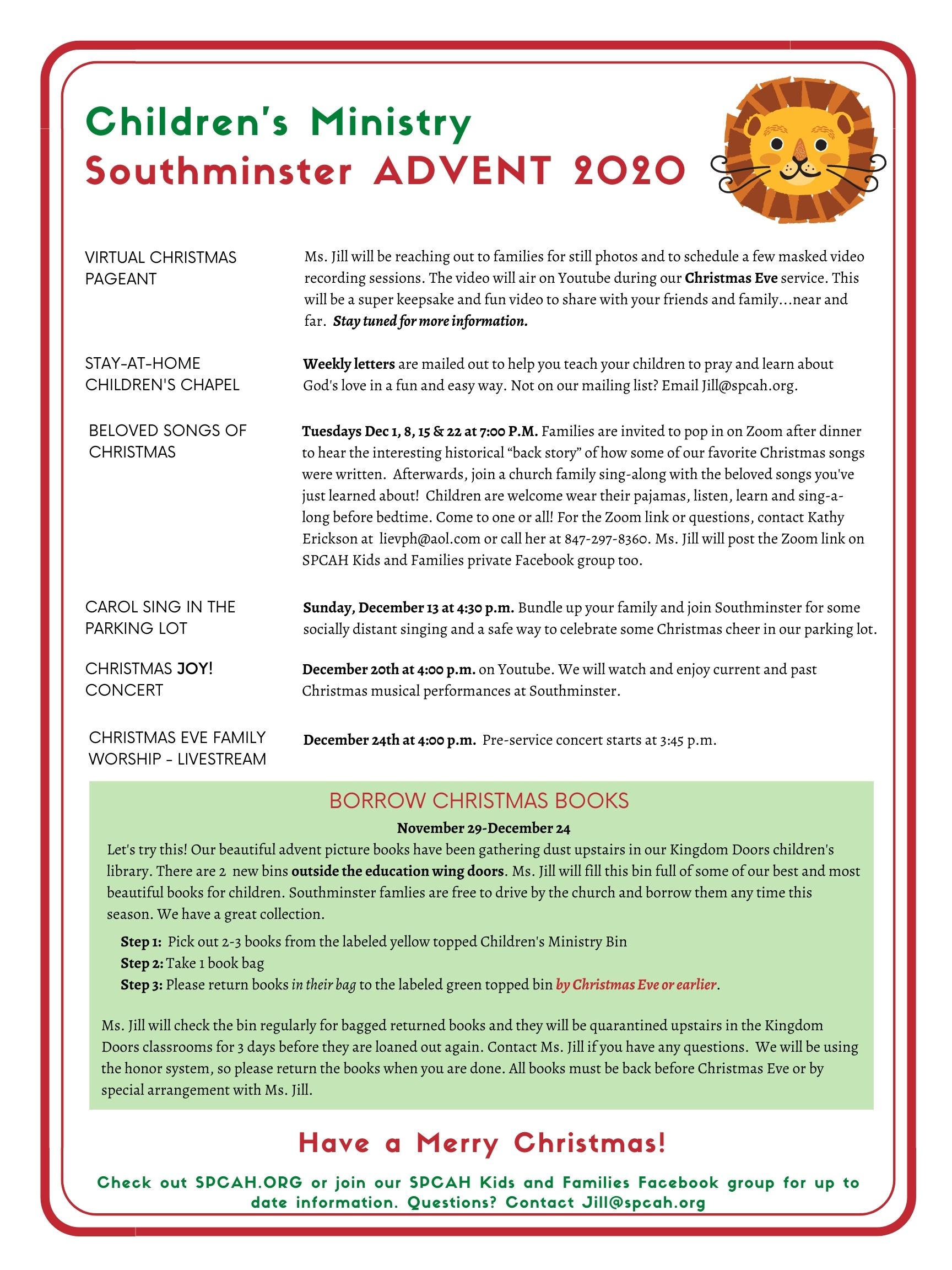 cm advent calendar Southminster Presbyterian Church